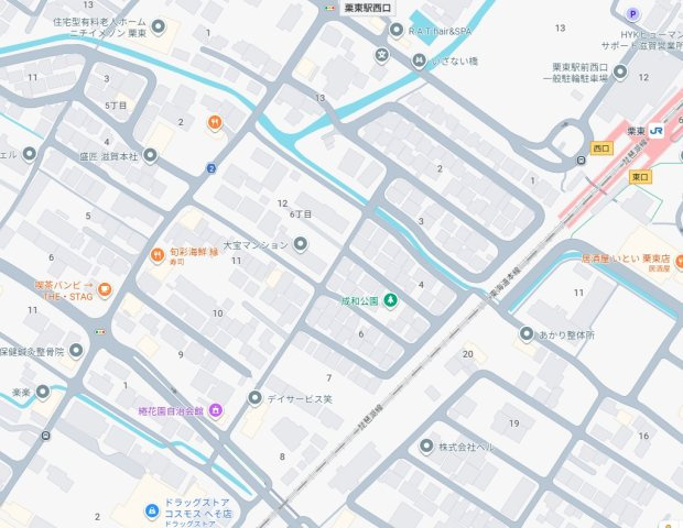 栗東市綣　新築一戸建ての地図