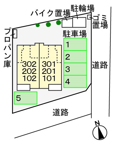 ベルサニーKの区画図