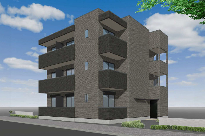 グランベアー二日市の外観パース|こちら、外観パースです
