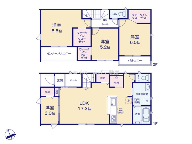 【間取り】 | 岩倉市曽野町居屋敷25-1『仲介料無料』新築戸建て | 1号棟