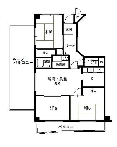 グランドハイツ榎原の間取り