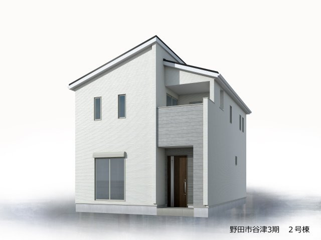 野田市谷津3期　新築戸建　2号棟の外観パース|2026年11月下旬完成予定です(^^)/お気軽にお問い合わせください♪♪