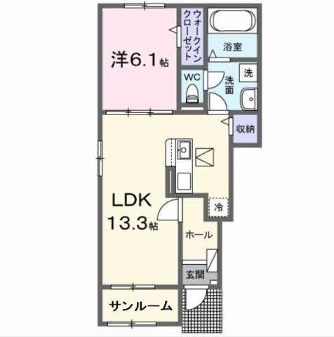 グリュックハイムＡの間取り