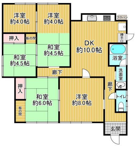 安城市堀内町形谷戸建の間取り