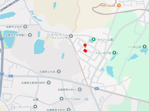 クレイドルガーデン加東市藤田第4　１号棟の地図