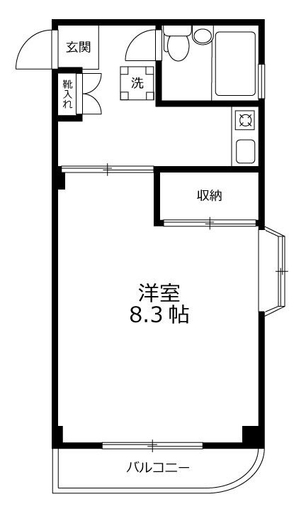 メゾン大庭の間取り|間取りです。