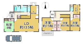 【間取り】 | 川西市丸山台3丁目4の23　中古一戸建て