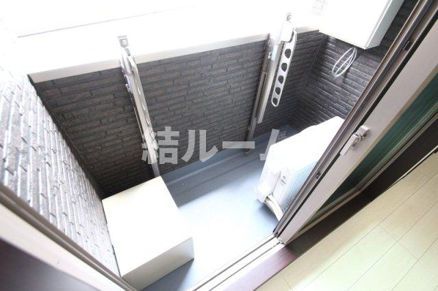 北区赤羽南２丁目のアパートのバルコニー