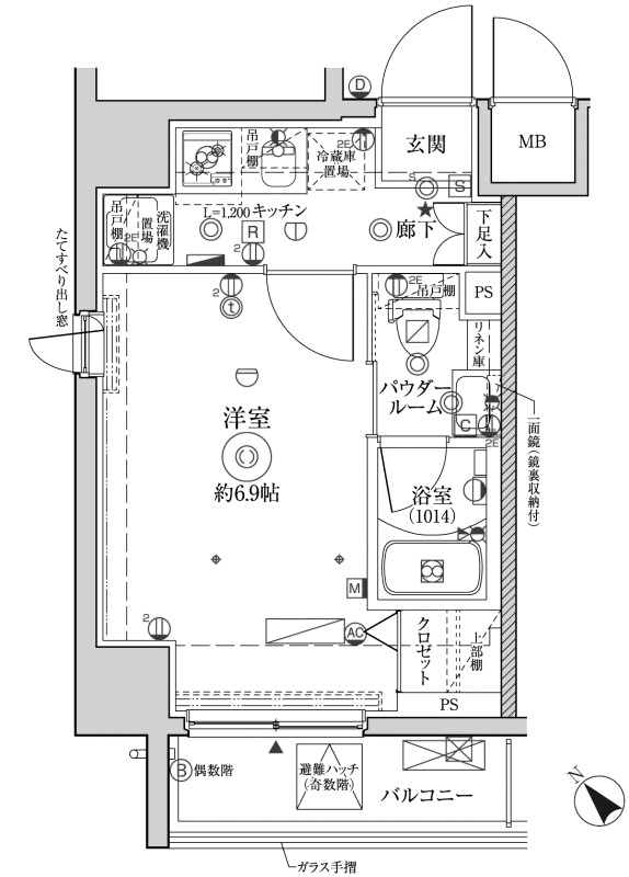 クレイシア横浜NORTHの間取り
