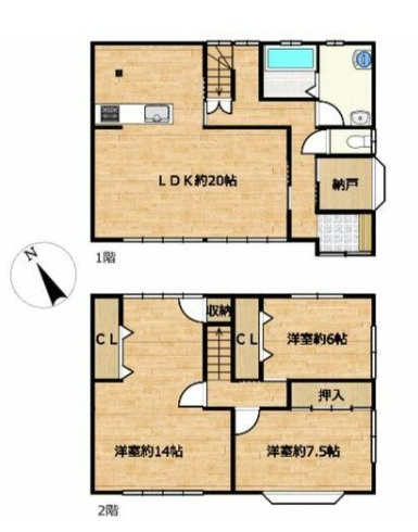 岐阜市柳津町南塚リフォーム済みの中古住宅登場です♪南東角地！お車3台可能！日当り良好！の間取り|岐阜市柳津町南塚リフォーム済みの中古住宅登場です♪南東角地！お車3台可能！日当り良好！