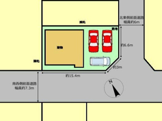 【区画図】 | 岐阜市柳津町南塚リフォーム済みの中古住宅登場です♪南東角地！お車3台可能！日当り良好！ | 岐阜市柳津町南塚リフォーム済みの中古住宅登場です♪南東角地！お車3台可能！日当り良好！