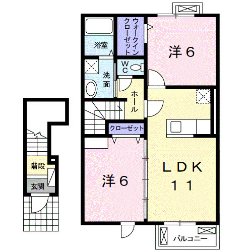 カサ　ボニータＢの間取り