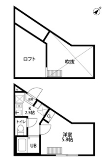 【間取り】 | Kano c'est moi横浜Ⅱ