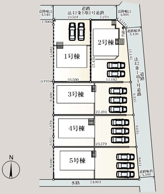 Cradle garden　行田市谷郷第6の区画図|図面と現況が異なる場合、現況を優先とします。【2号棟】
