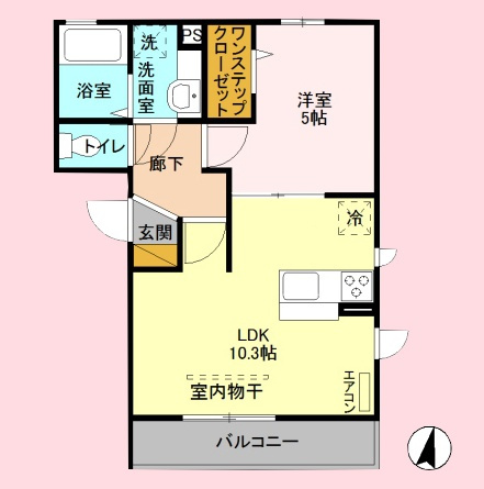 プリムヴェール 十八番館の間取り