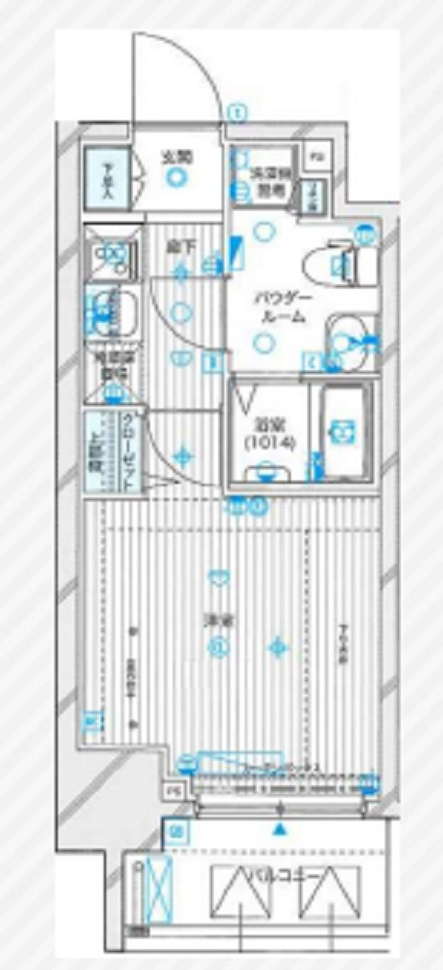 メインステージ蒲田Ⅵエグザの間取り|洋室6.8帖バストイレ別独立洗面台！