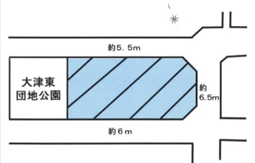 姫路市大津区大津町１丁目の売地の土地図