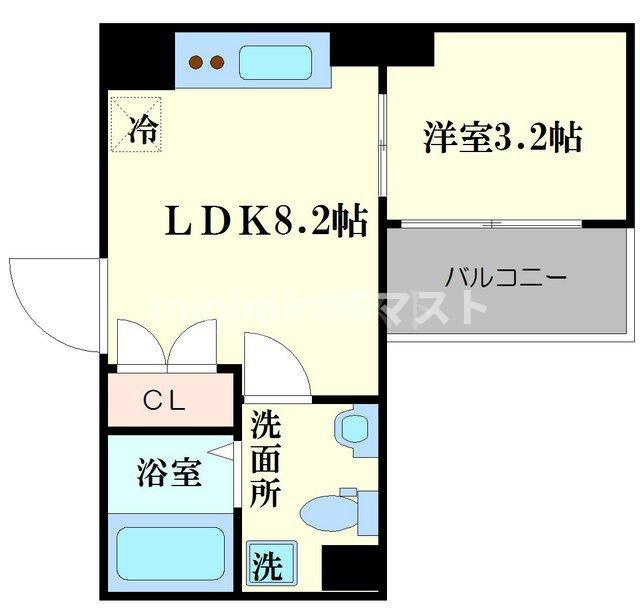 アドバンス心斎橋NEXTUREの間取り