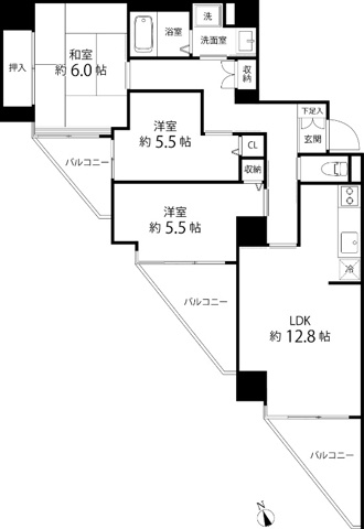 T's garden東陽町の間取り