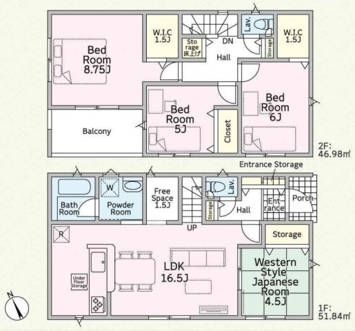 【間取り】 | 平塚市御殿４丁目　限定１棟　新築住宅