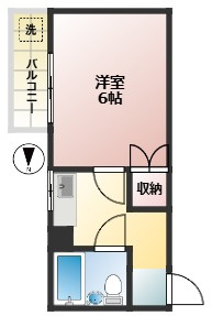 メゾンタネムラ　角部屋　女性限定　防犯カメラの間取り