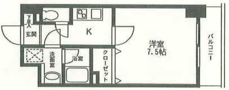八潮市大瀬１丁目の賃貸マンションの間取り
