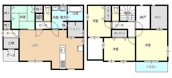 栃木市平柳町1丁目　中古戸建　敷地376.17の間取り