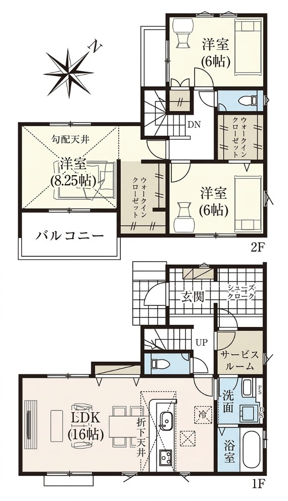 [新築住宅] 鶴ヶ島市脚折 32期 全3棟の間取り