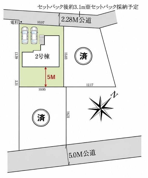 [新築住宅] 鶴ヶ島市脚折 32期 全3棟の区画図