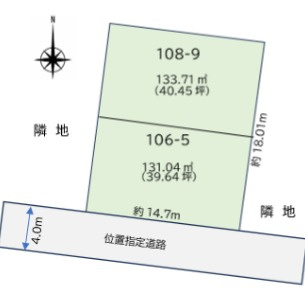 姫路市網干区大江島の売地の土地図