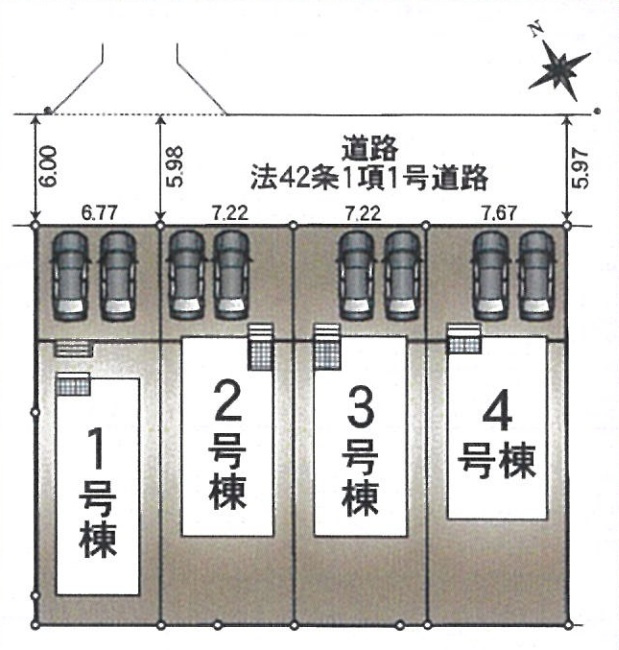 加東市藤田　第4期　新築一戸建ての区画図|全4区画