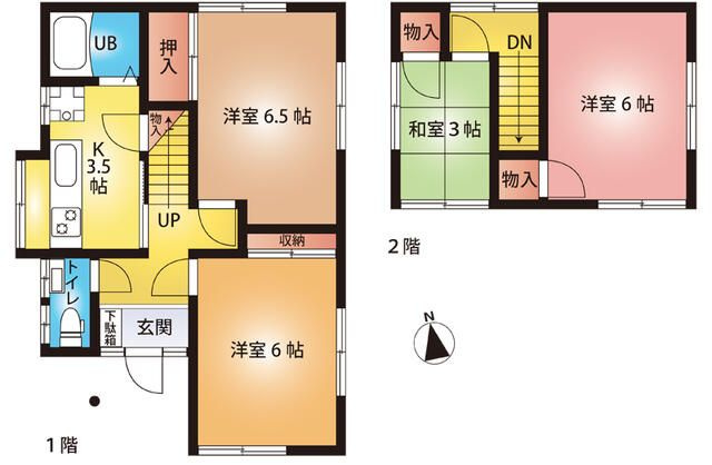 貸家　小平市上水南町の間取り