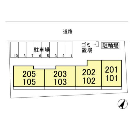 WEST COURT 楓の区画図