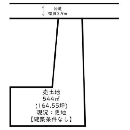 姫路市網干区浜田の売地の土地図