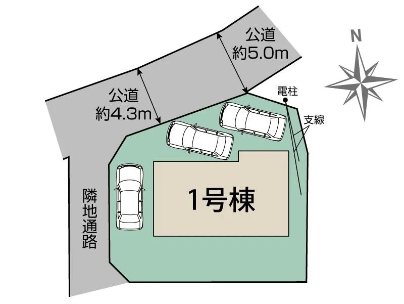 [新築住宅] 本庄市中央2丁目 全1棟の区画図