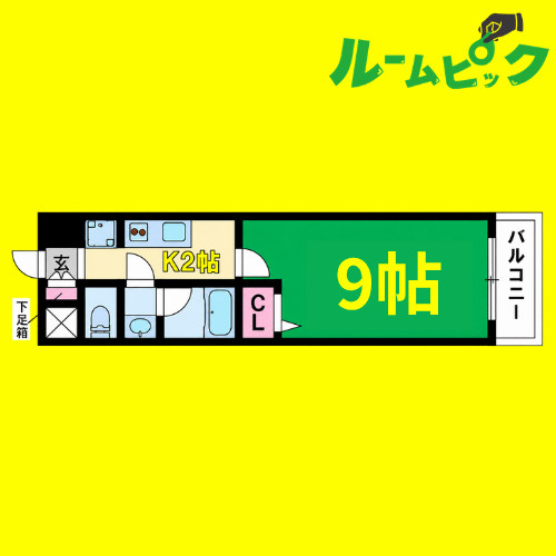 セレブランド堀田駅前　名古屋市賃貸　仲介手数料無料の間取り