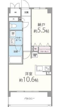 豊中市小曽根５丁目の賃貸マンションの間取り