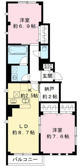 ココン　ヴェルデの間取り|間取りです。