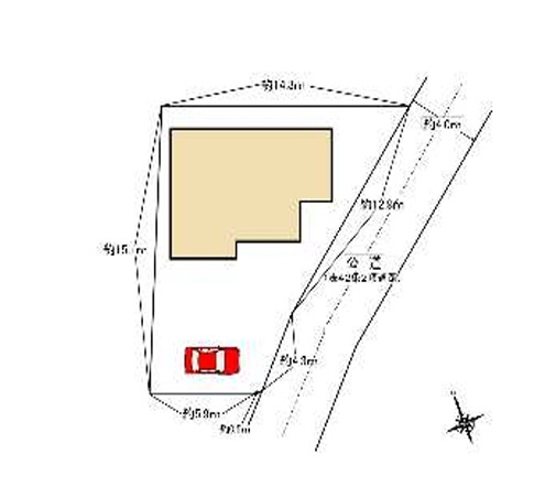 茅ヶ崎市松が丘2丁目　中古戸建の区画図|区画図◇