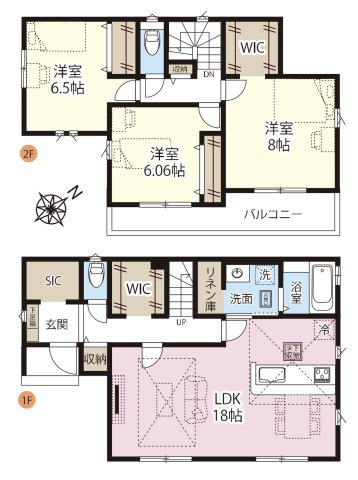 [新築住宅] 北本市中丸 6期 全3棟の間取り