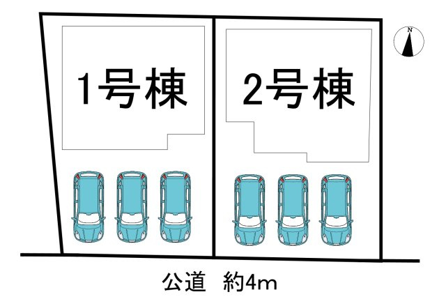 半田市青山6丁目　全2棟　2号棟の区画図|全2区画分譲地☆