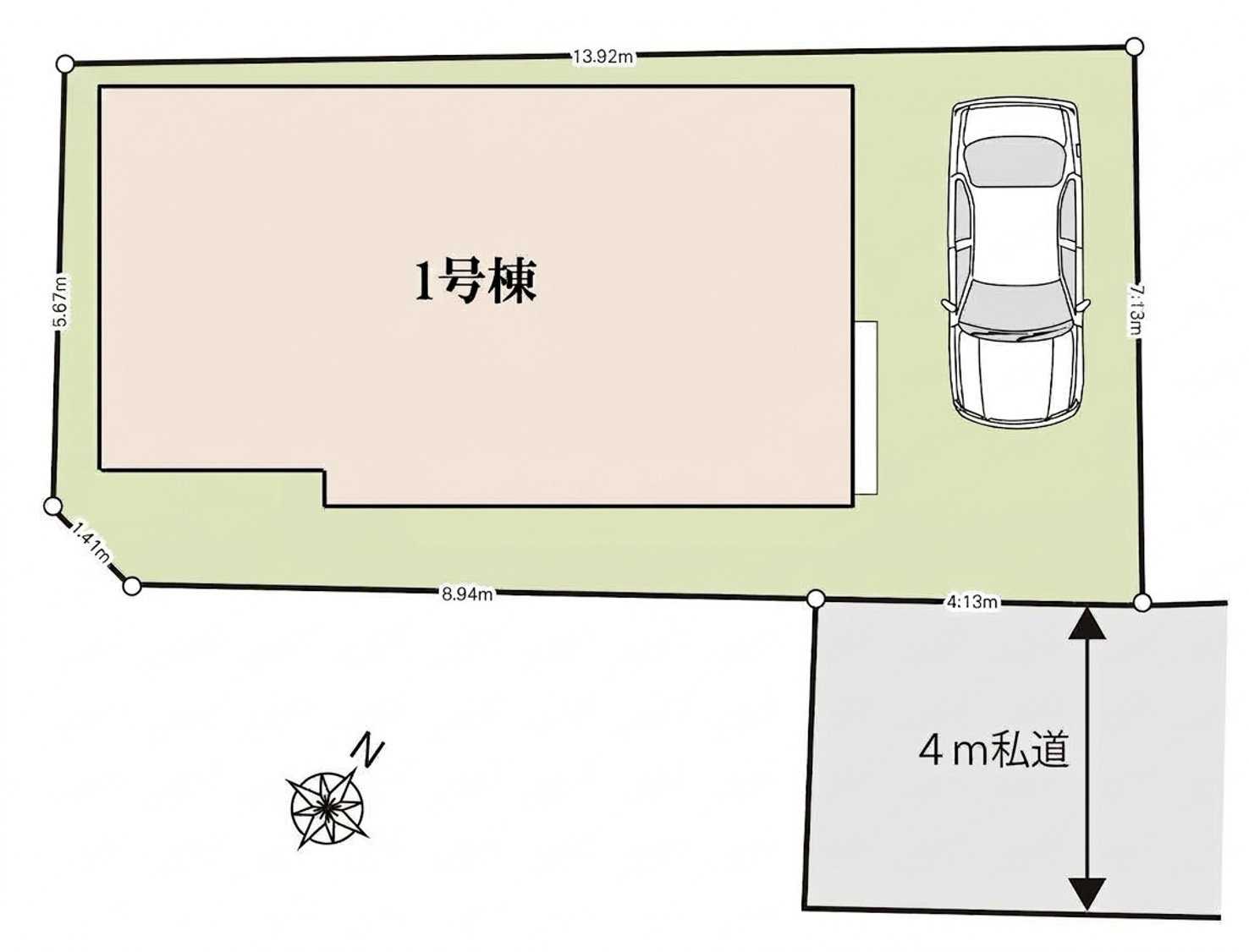 [新築住宅] 北本市東間 5期 全1棟の区画図