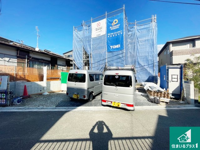川西市見野　第2期　新築一戸建ての外観|現在の進捗状況です！順調に作業進行中、完成が待ち遠しいです！詳細の間取り等、お気軽にお問い合わせください！