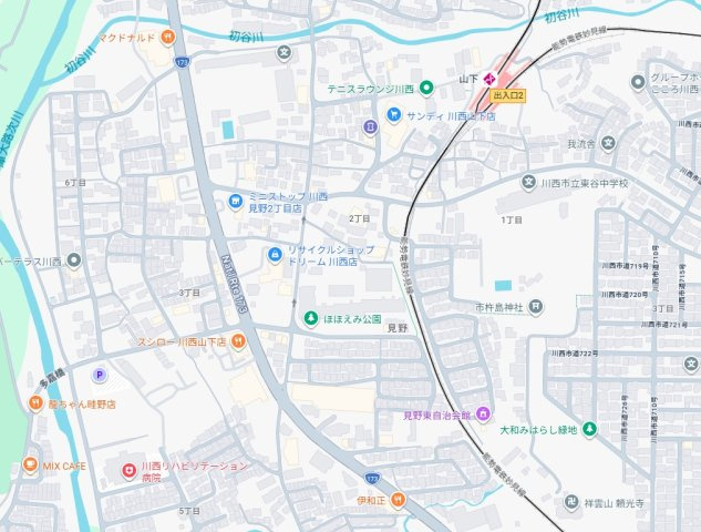 ■川西市見野　第2期　新築一戸建ての地図