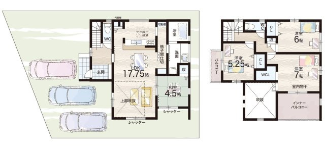 ■川西市見野　第2期　新築一戸建ての間取り