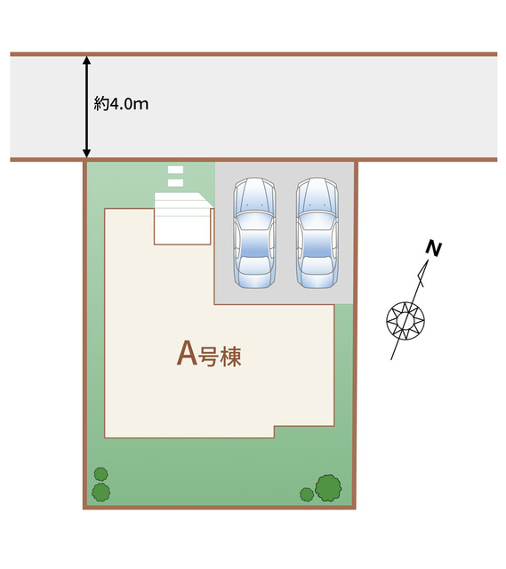 [新築住宅] 北本市中丸2丁目 全1棟の区画図