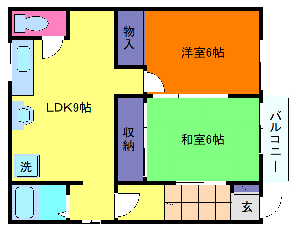 都通５丁目貸家の間取り