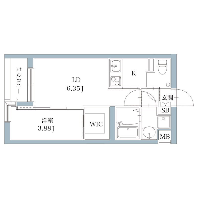 サニークレスト西新の間取り