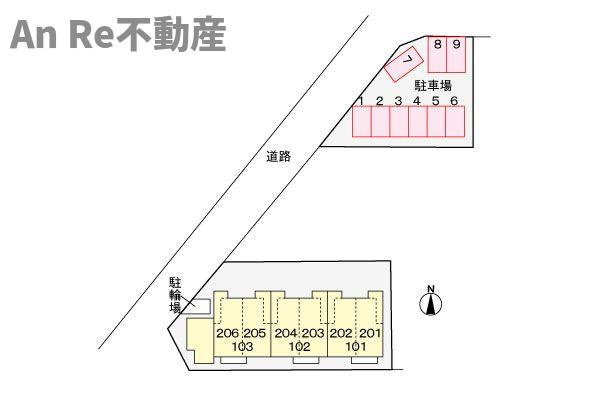 アンソレイユの駐車場