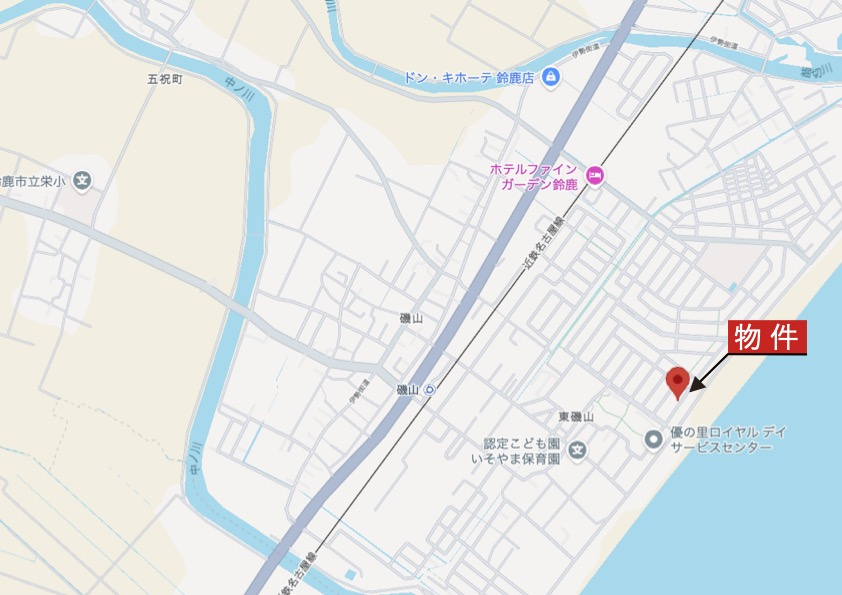 鈴鹿市東磯山3丁目の地図|広域Map